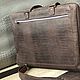 Сумка LAPTOP, для ноутбука, документов из натуральной кожи. Портфель. Toritalia. Интернет-магазин Ярмарка Мастеров.  Фото №2