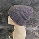 Oversize women's knitted mohair hat, Caps, Ozersk,  Фото №1