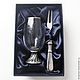 Gift set `Selfish`. 
Gift for men. 
Gifts for men. 
Business gift. 
Drink and diner fork.