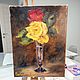 A free copy of the painting by Eduard Manet roses in a glass of champagne 30 cm, Pictures, St. Petersburg,  Фото №1