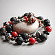 Колье и серьги "ДАКОТА" lampwork, серебро, коралл, комплект, бусы. Колье. Юлия ЛЕТНИКОВА украшения JLjewelry. Ярмарка Мастеров.  Фото №6