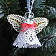 Christmas angel with red bow, Christmas decorations, Moscow,  Фото №1