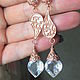 "HEART" серебряные серьги с хрусталем. Серьги классические. ПАРАДИЗОВА  SilverJewelry. Интернет-магазин Ярмарка Мастеров.  Фото №2