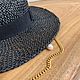 Шляпа федора FF03 из соломки тойо/черный/CC215. Шляпы. Майя Ри (MYARI). Ярмарка Мастеров.  Фото №5