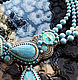 Necklace with larimar and violane. Necklace. ArtelL. My Livemaster. Фото №6