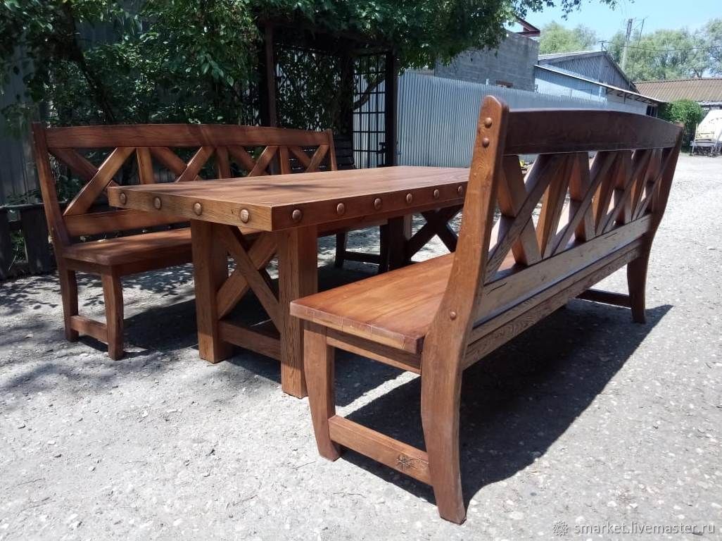 Садовая мебель деревянные столы