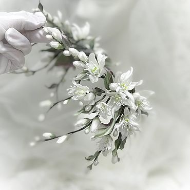 Украшения ручной работы. Ярмарка Мастеров - ручная работа "Orange blossoms" - украшение для прически. Цветы из шелка. Handmade.