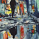 Paintings: urban landscape city rain city streets RAIN. Pictures. pictures & decor of TanyaSeptember. My Livemaster. Фото №4