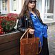 Сумка кожаная женская коричневая, сумка-тоут. Классическая сумка. Migoto_bags. Ярмарка Мастеров.  Фото №6
