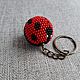 keychain: Ladybug bead. Key chain. SilkArt Tatyana. Online shopping on My Livemaster.  Фото №2