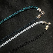 Украшения handmade. Livemaster - original item Gaitan silk cord with silver lock. Handmade.