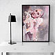 Pastel Pink Clowness painting (pink gray), Pictures, Yuzhno-Uralsk,  Фото №1