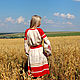 Платье "Макошь". Платья. РУССКИЙ СТИЛЬ (russianstile). Ярмарка Мастеров.  Фото №4