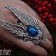 Silver plated Ring "Angel" Blue Sea Jasper. Rings. Shard Noir - handmade jewelry. Online shopping on My Livemaster.  Фото №2
