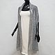  Stole grey melange scarf knitted from kid mohair. Wraps. Scarfland. My Livemaster. Фото №4
