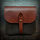 Waist bag leather mod B-53 buttero chestnut, Waist Bag, Sevsk,  Фото №1