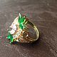 Серебряное кольцо 925 пробы 18K позолота Весна. Кольца. GOLDJEWELRY-BK. Интернет-магазин Ярмарка Мастеров.  Фото №2