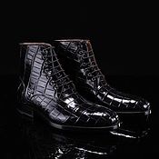 Обувь ручной работы handmade. Livemaster - original item Crocodile leather ankle boots, premium. Handmade.