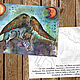 Postcard with a fairy Tale for good people ' Winged wolf'. Cards. Skazki dlya horoshih lyudej. Интернет-магазин Ярмарка Мастеров.  Фото №2