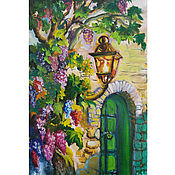 Картины и панно handmade. Livemaster - original item Painting green door 