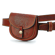 Сумки и аксессуары handmade. Livemaster - original item Leather handbag on the belt of 