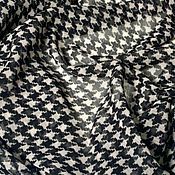 Материалы для творчества handmade. Livemaster - original item Fabric: Viscose dress-brusochka black and white goose foot. Handmade.