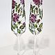 Glasses 'Delicate Roses' with stained glass painting (Pair), Wine Glasses, Kaliningrad,  Фото №1