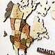 Карта мира из дерева на стену, интерьерная 100х60см Русский яз. Карты мира. Woodpecker Craft. Ярмарка Мастеров.  Фото №5