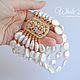 Multi-row bracelet with Baroque pearls, large lock. Bead bracelet. Евгения Голубева (White Book). My Livemaster. Фото №4