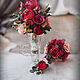 The bride's bouquet color Marsala. Wedding bouquets. Kseniya Akelina (clubakm). Ярмарка Мастеров.  Фото №5