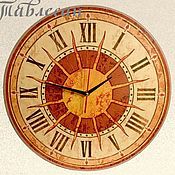 Часы настенные "Мозаика" квадратные с круглым циферблатом