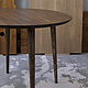  Круглый кухонный стол из массива ясеня на конических ножках. Столы. WFN Furniture - Столы на заказ. Ярмарка Мастеров.  Фото №6