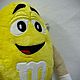 Заказать M&M’s желтый плюшевый  -мягкая игрушка эмэмдемс. Галина Додонова. Ярмарка Мастеров. . Мягкие игрушки Фото №3