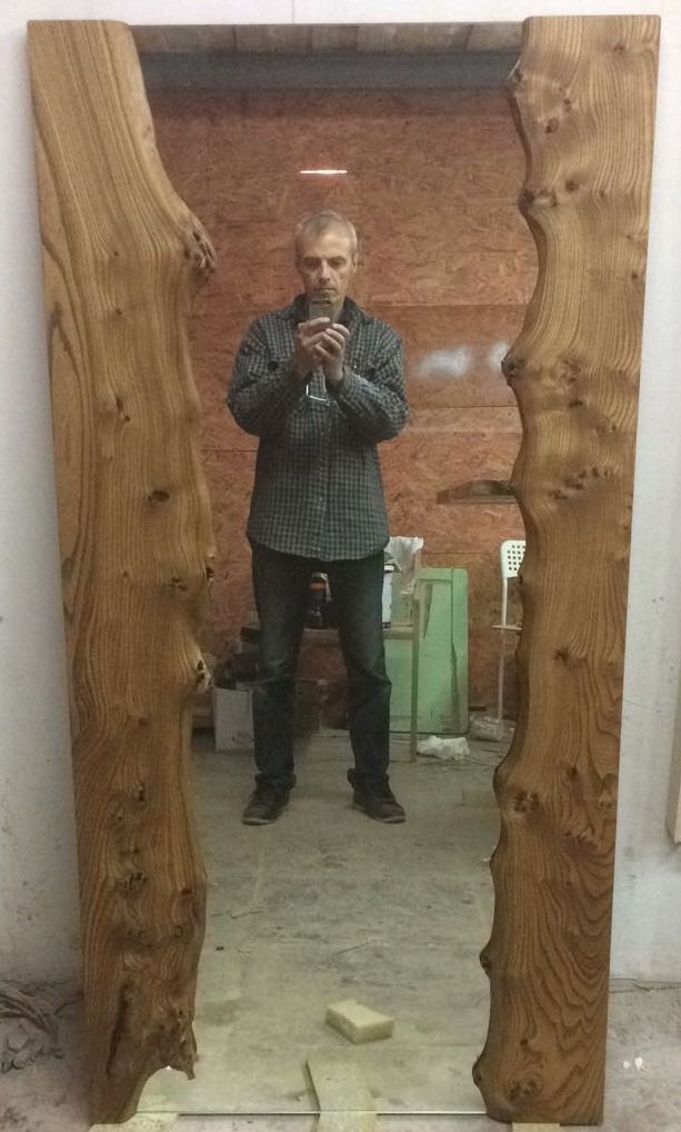 Из слэбов можно сделать раму для зеркала