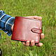 Bifold leather wallet for men 'RHYTHM' (red). Wallets. CRAZY RHYTHM bags (TP handmade). My Livemaster. Фото №5