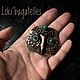 OWL: patinated copper brooch with natural malachite, hand made jewelry. Brooches. Loki's bagatelles. Online shopping on My Livemaster.  Фото №2