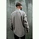 Заказать Рубашка мужская из крапивной ткани Ramie Twill Fabric Overshirt Grey. VÄN Studio. Ярмарка Мастеров. . Рубашки мужские Фото №3