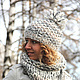 Комплект шапка и снуд  "Белая овечка". Комплекты головных уборов. Knit Factory. Ярмарка Мастеров.  Фото №5