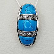 Украшения handmade. Livemaster - original item Silver pendant with natural turquoise. Handmade.