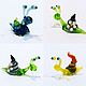 Collectible micro figurine made of colored glass Snail Baba Zina. Miniature figurines. In Glass. Online shopping on My Livemaster.  Фото №2