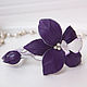 A leather bracelet Orchid. Decoration leather. Bead bracelet. lanssveta. Online shopping on My Livemaster.  Фото №2