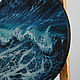 Painting 'Sea wave' oil on canvas D 40 cm. Pictures. Kartiny Vestnikovoj Ekateriny. Ярмарка Мастеров.  Фото №5