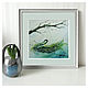Картина с синичкой, весенний пейзаж с птичкой в гнезде. Картины. WaterColorForever. Ярмарка Мастеров.  Фото №5