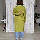 Плащ фисташковый. Плащи. Art_Lab_Zakaraya (тёплые пальто и летний лён). Ярмарка Мастеров.  Фото №5