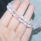 Работы для детей, handmade. Livemaster - original item Natural Beryl Delicate beads with rondel cut. Handmade.