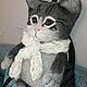 Заказать Рюкзак валяный "Котик серенький - коток". Татьяна (tancha1170) (tancha11). Ярмарка Мастеров. . Рюкзаки Фото №3