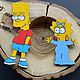 Эко брошь Персонажи из  The Simpsons. Брошь-булавка. Snezka (snezka277). Интернет-магазин Ярмарка Мастеров.  Фото №2
