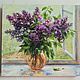Lilacs on the window. Oil on canvas. 45h50 cm. Pictures. Tatiana Chepkasova. Online shopping on My Livemaster.  Фото №2