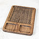 Oak serving board with three compartments. Dish. Foxwoodrus. My Livemaster. Фото №5