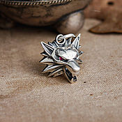 Украшения handmade. Livemaster - original item Mini Wolf Pendant. The Medallion Of The Witcher. The Witcher silver. Handmade.